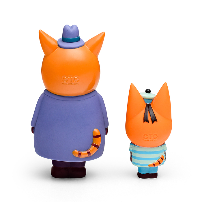 Игрушка для ванны "Три Кота, Ппапа и Коржик" 2шт., сетка