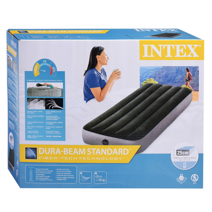 Матрас надувной Dura-Beam Twin, 76 х 191 х 25 см, 64106 INTEX