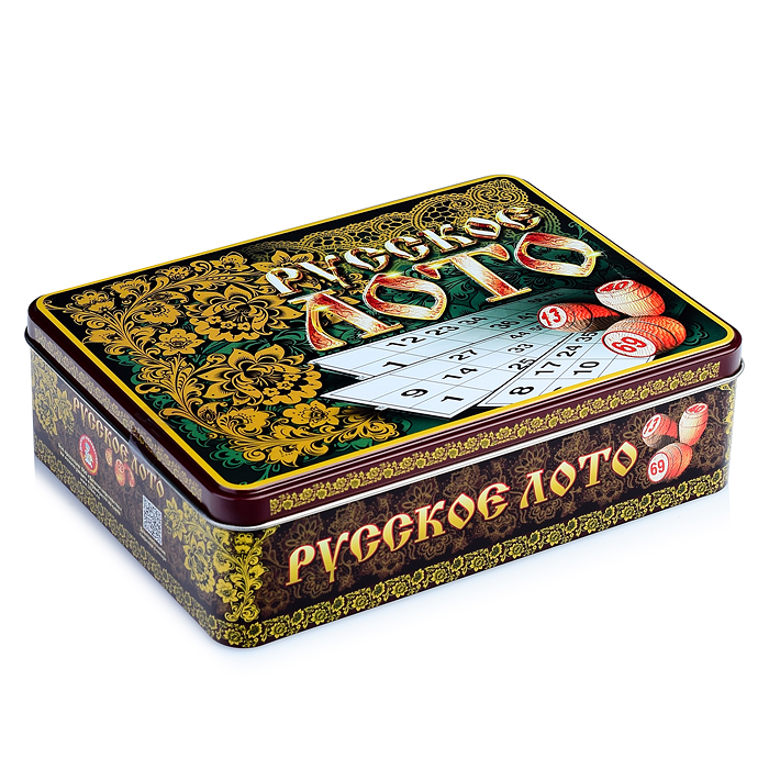 Лото Русское "Русские узоры" (жестяная коробка)