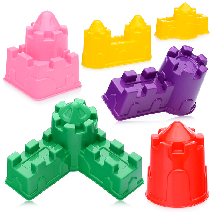 Фото к товару Набор №543: Формочки (замок мост + замок башня + замок стена с одной башней + замок стена с двумя ба Набор №543: Формочки (замок мост + замок башня + замок стена с одной башней + замок стена с двумя ба