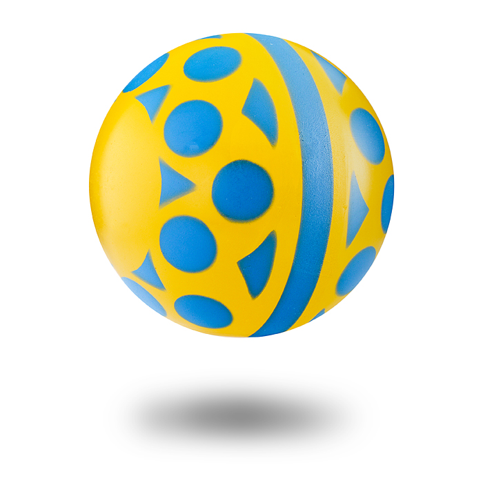 Фото к товару Мяч "Вертушок" окраш. по трафарету, d-100 Мяч "Вертушок" окраш. по трафарету, d-100