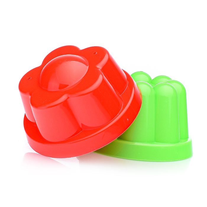 Набор №205: ведро среднее, лопатка, грабельки, 2 формочки, лейка малая №4