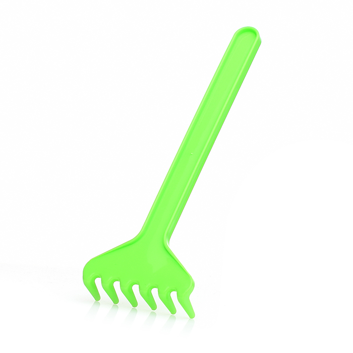 Набор №205: ведро среднее, лопатка, грабельки, 2 формочки, лейка малая №4