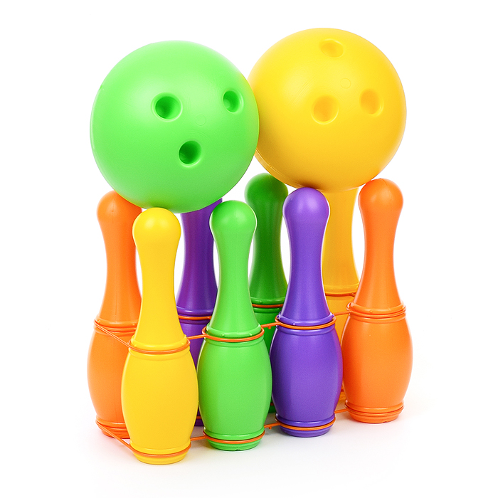 Кегли с большими  мячиками (8+2)    