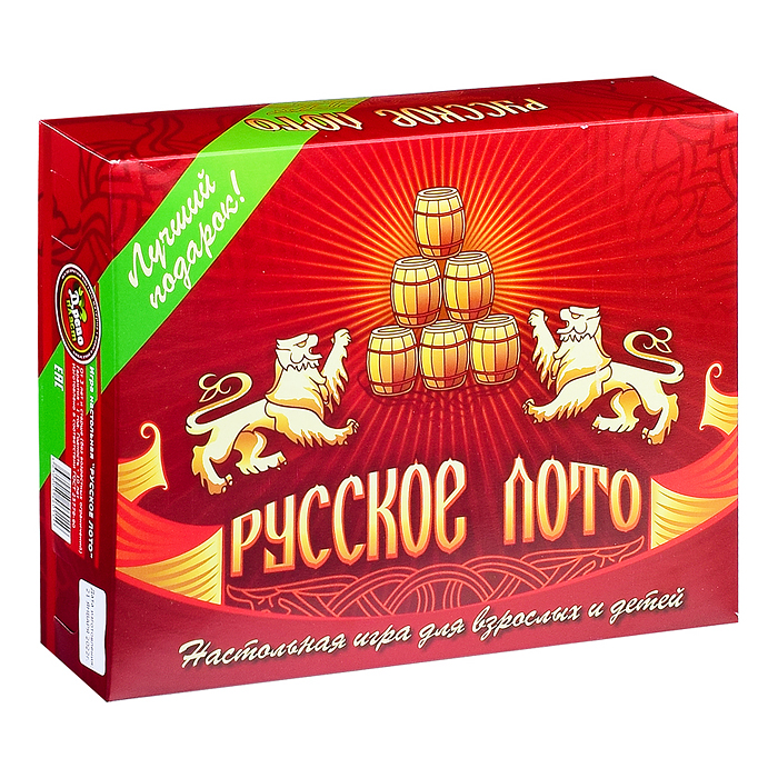 Игра "Русское лото" (бочонок из древопласта) 
