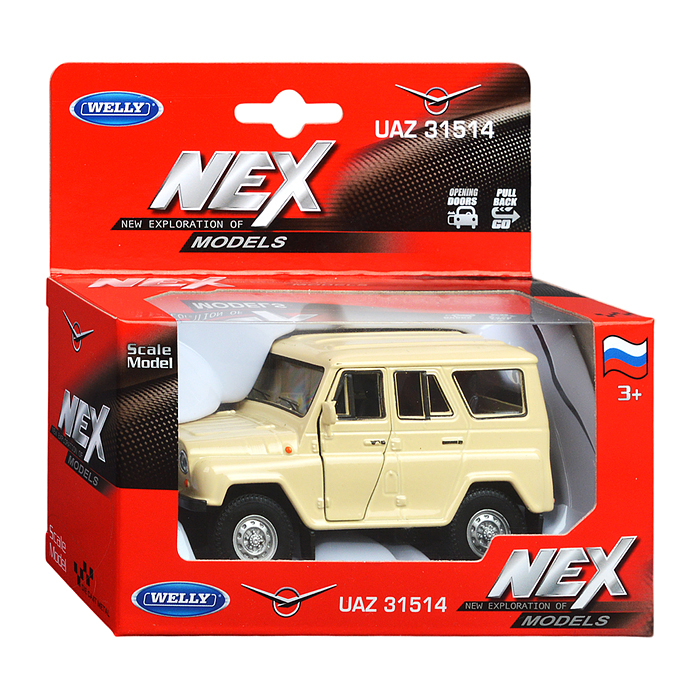 Фото к товару Машинка 1:38 УАЗ-31514, пруж. мех., цвет в асс. Машинка 1:38 УАЗ-31514, пруж. мех., цвет в асс.