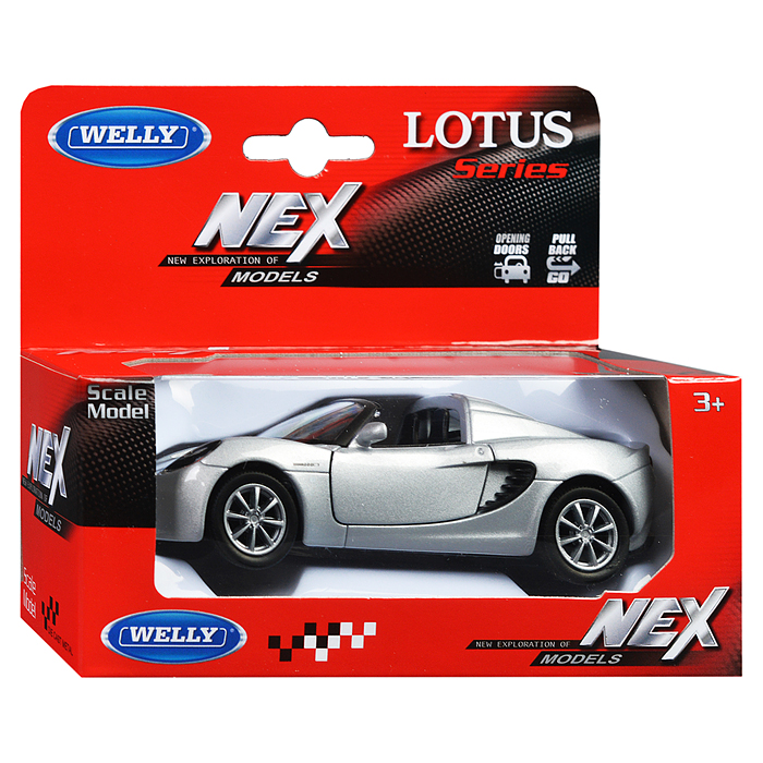 Фото к товару Машинка 1:38 Lotus Elise 111S 2003, пруж. мех., цв. в асс. Машинка 1:38 Lotus Elise 111S 2003, пруж. мех., цв. в асс.