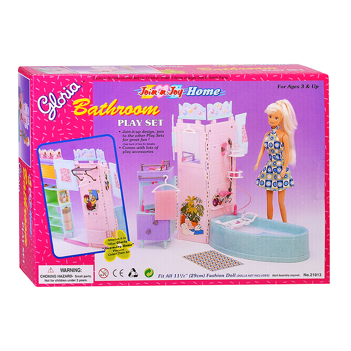 Набор мебели для кукол 21013 "Ванная комната" в коробке