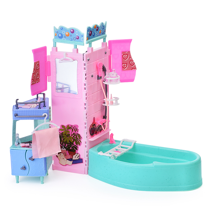 Набор мебели для кукол 21013 "Ванная комната" в коробке