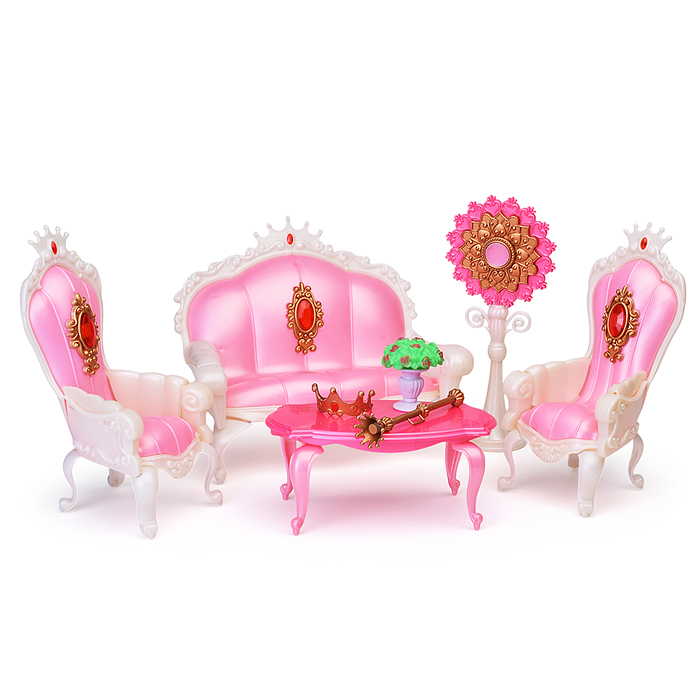 Набор мебели для кукол 1204 "Комната принцессы" в коробке