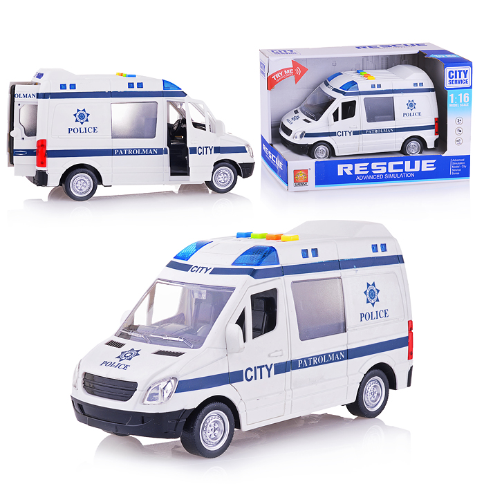 Машина WY590B "Полиция" 1:16 (свет, звук) в коробке
