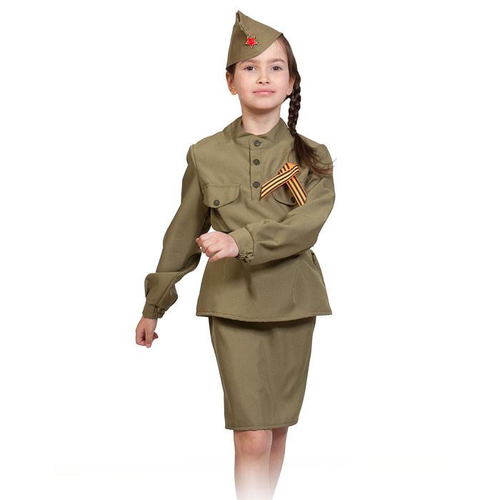 Костюм "Солдаточка" текстиль дет. р-р XXL (рост 146-152) Костюм "Солдаточка" текстиль дет. р-р XXL (рост 146-152)