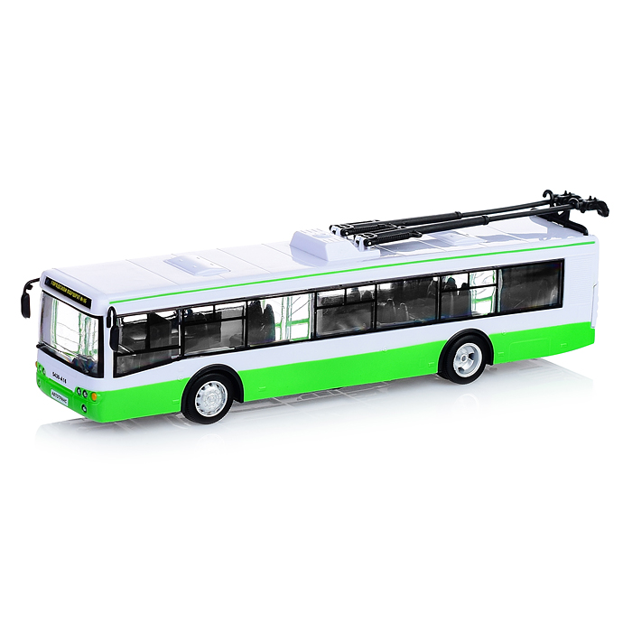 Фото к товару Троллейбус 9690-A на батарейках в коробке Троллейбус 9690-A на батарейках в коробке