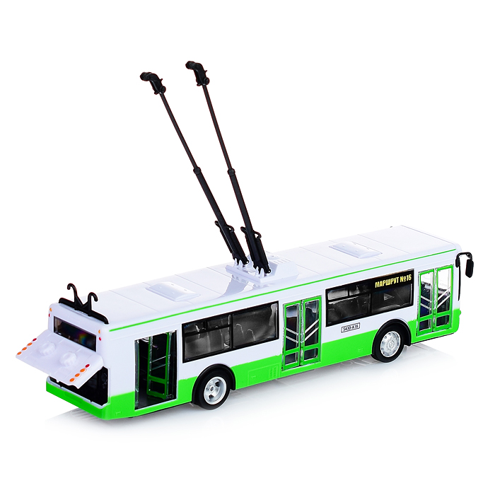 Фото к товару Троллейбус 9690-A на батарейках в коробке Троллейбус 9690-A на батарейках в коробке