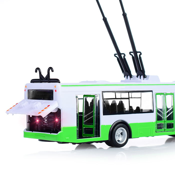 Фото к товару Троллейбус 9690-A на батарейках в коробке Троллейбус 9690-A на батарейках в коробке