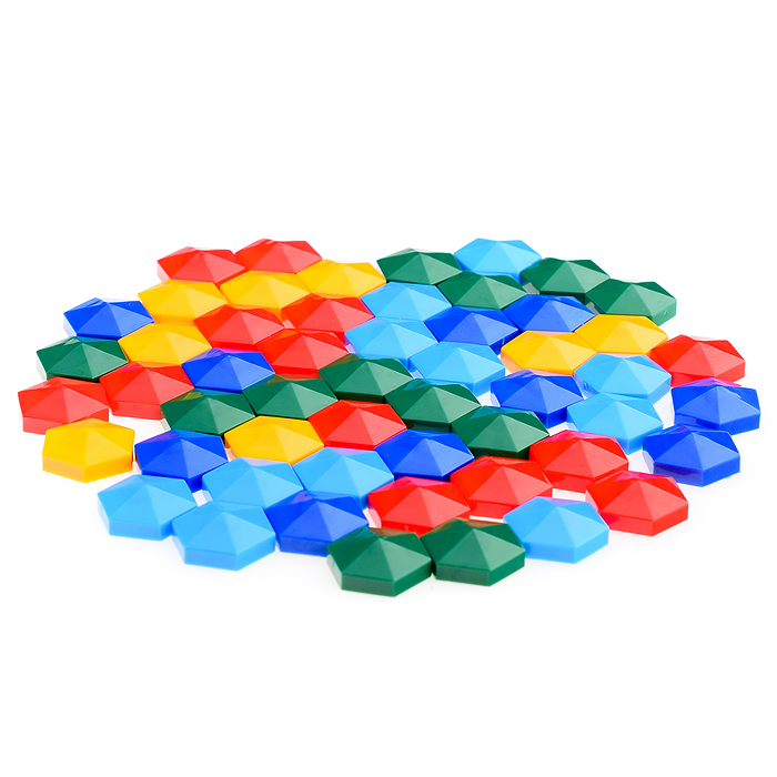 Мозаика магнитная 125 шестигранных фишек