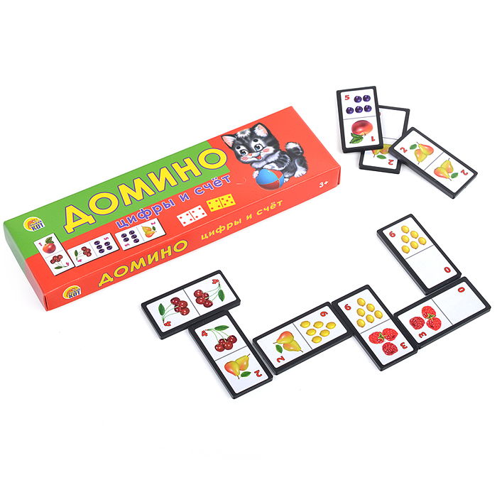 Домино пластиковое. Цифры и счет Домино пластиковое. Цифры и счет