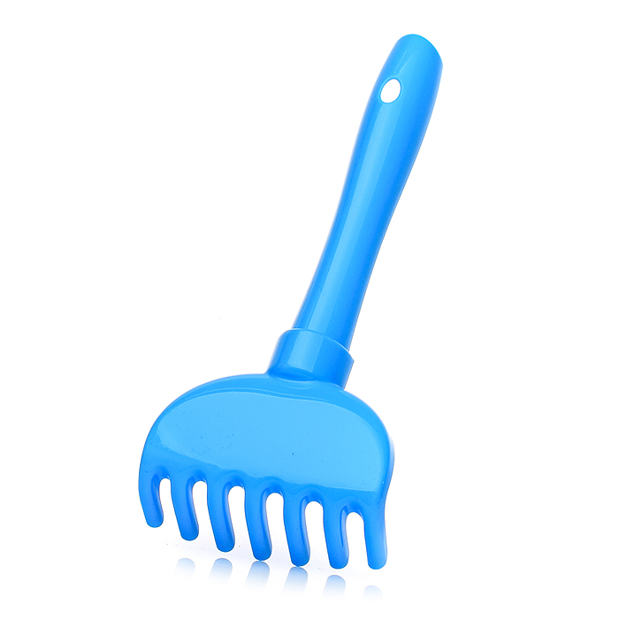 Набор №142: ведро-цветок среднее, ситечко-цветок, лопатка №5, грабельки №5, 4 формочки