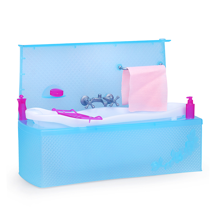 Фото к товару Набор мебели для кукол 2820 "Ванная комната" в коробке Набор мебели для кукол 2820 "Ванная комната" в коробке