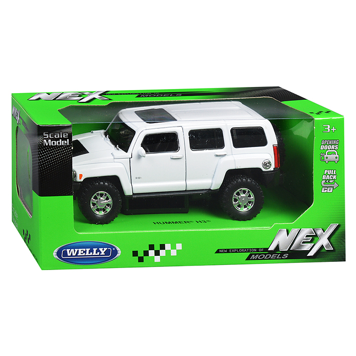Машинка 1:36 Hummer H3, пруж. мех., цв. в асс. 