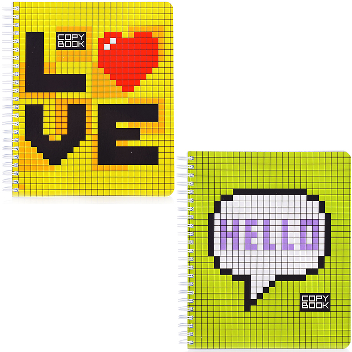 Тетрадь 96л. клетка  А5  Гребень ML Перевертыш, пиксель стандарт