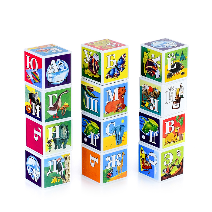 Фото к товару Кубики "Азбука в картинках" (12) Кубики "Азбука в картинках" (12)