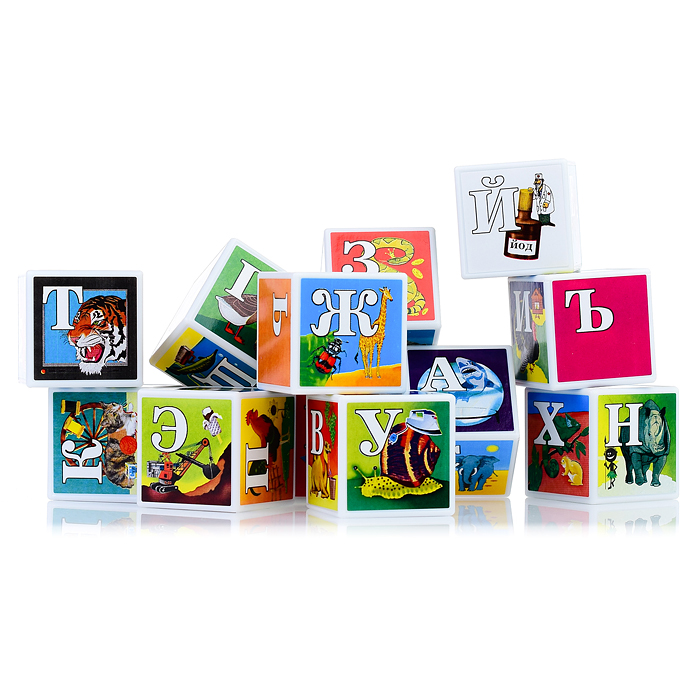 Фото к товару Кубики "Азбука в картинках" (12) Кубики "Азбука в картинках" (12)