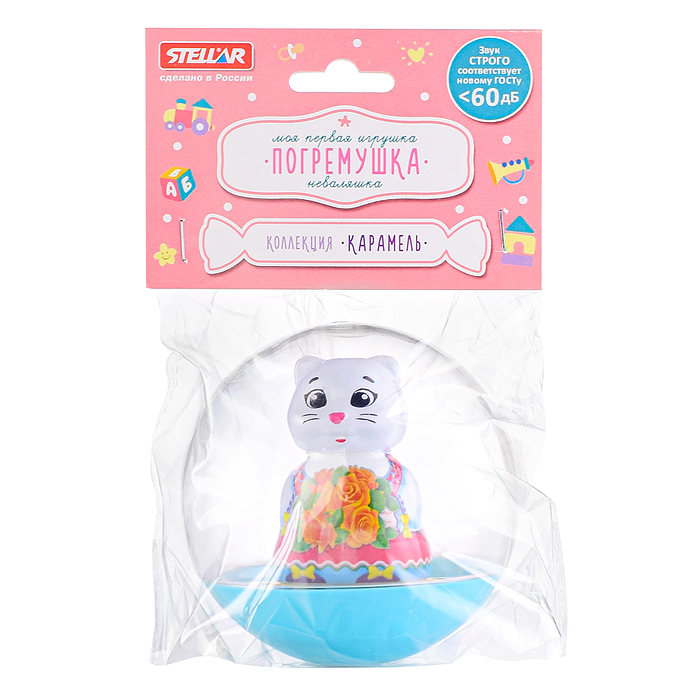 Фото к товару Погремушка "Неваляшка Кошечка" в пакете Погремушка "Неваляшка Кошечка" в пакете