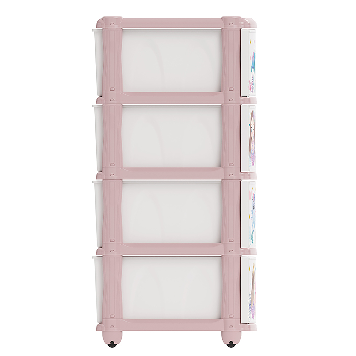 Комод детский (для девочек) 4-х секционный 