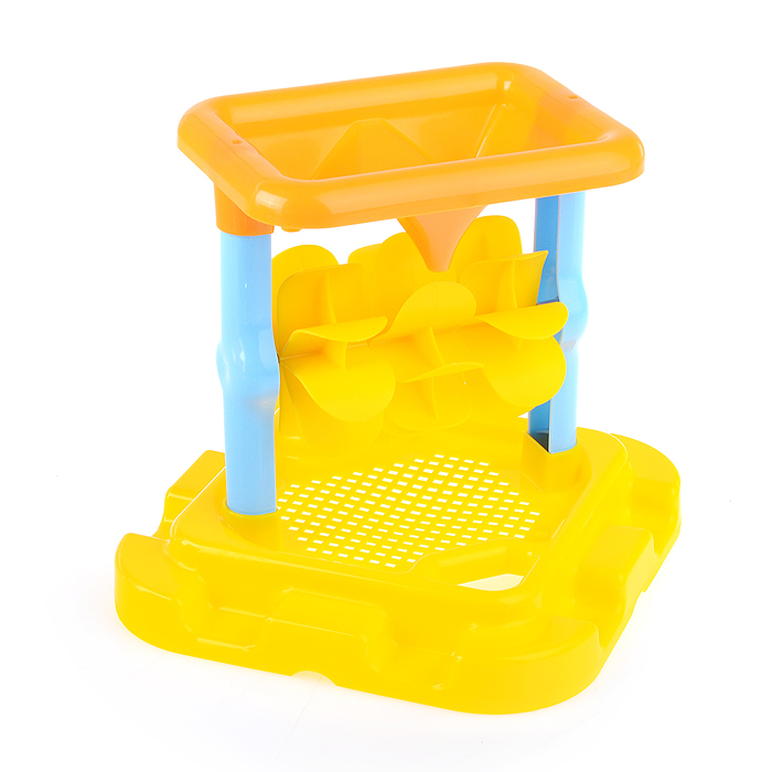 Набор №557: песочная мельница №2 с основанием ситечко-крепость большое №2, ведро-замок большое №2, л