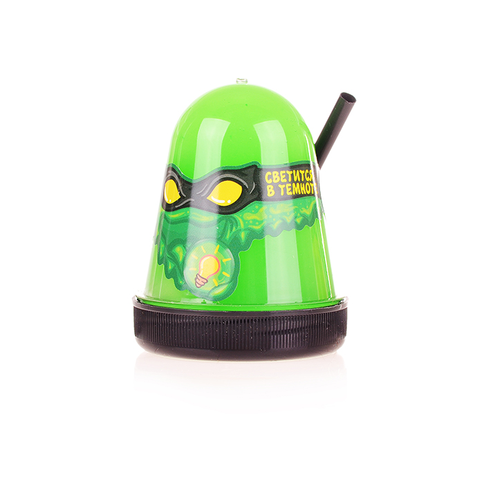 Лизун "Slime "Ninja" светится в темноте, зеленый, 130 г. 