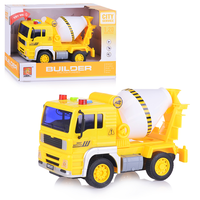 Машина WY511B "Спецтехника" 1:20 (свет, звук) на батарейках, в коробке