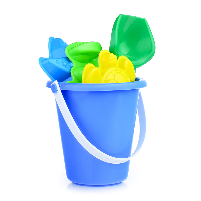 Фото к товару Песочный набор 5пр.(ведро детское мини, совок, 3 формы д/песка) Песочный набор 5пр.(ведро детское мини, совок, 3 формы д/песка)