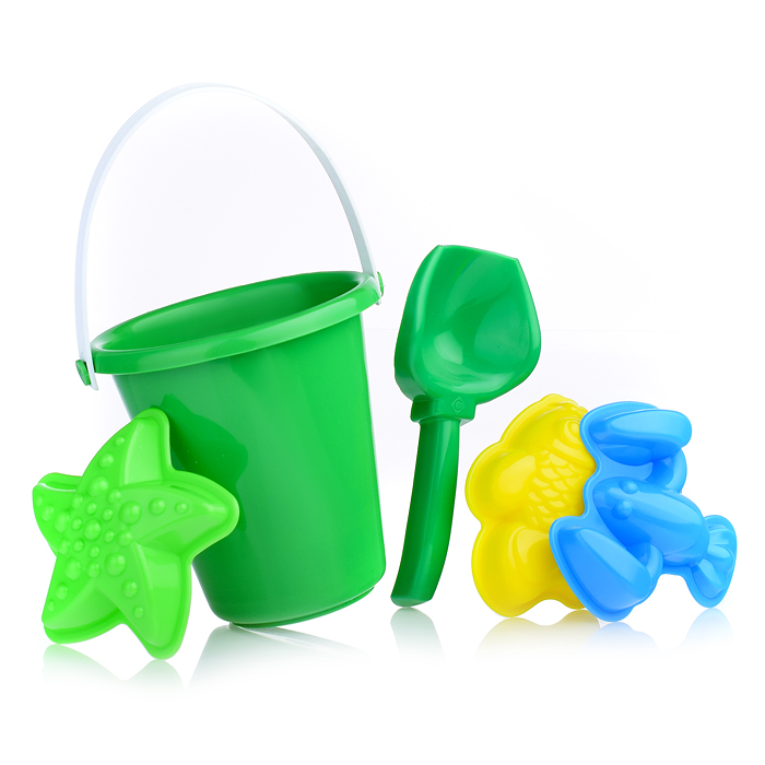 Фото к товару Песочный набор 5пр.(ведро детское мини, совок, 3 формы д/песка) Песочный набор 5пр.(ведро детское мини, совок, 3 формы д/песка)