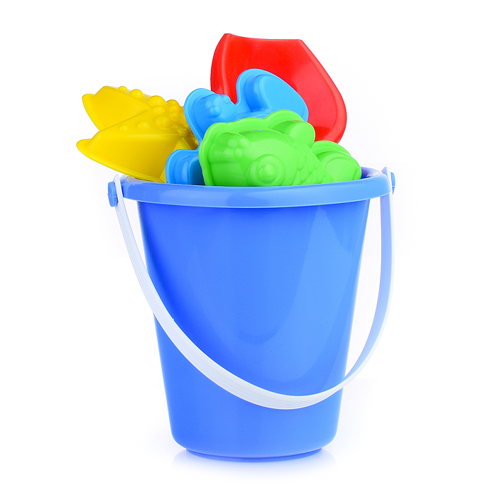 Фото к товару Песочный набор 5пр.(ведро детское мини, совок, 3 формы д/песка) Песочный набор 5пр.(ведро детское мини, совок, 3 формы д/песка)