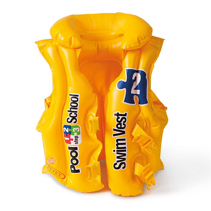 Фото к товару Жилет надувной «Школьник», 50 х 47 см, от 3-6 лет, 58660EU INTEX Жилет надувной «Школьник», 50 х 47 см, от 3-6 лет, 58660EU INTEX
