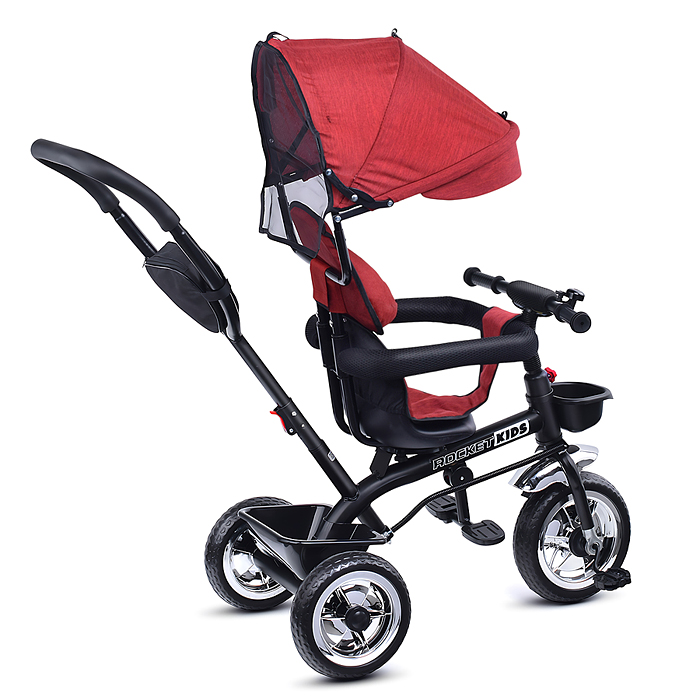 Фото к товару Велосипед 6166FP 3-х колесный, красный Велосипед 6166FP 3-х колесный, красный