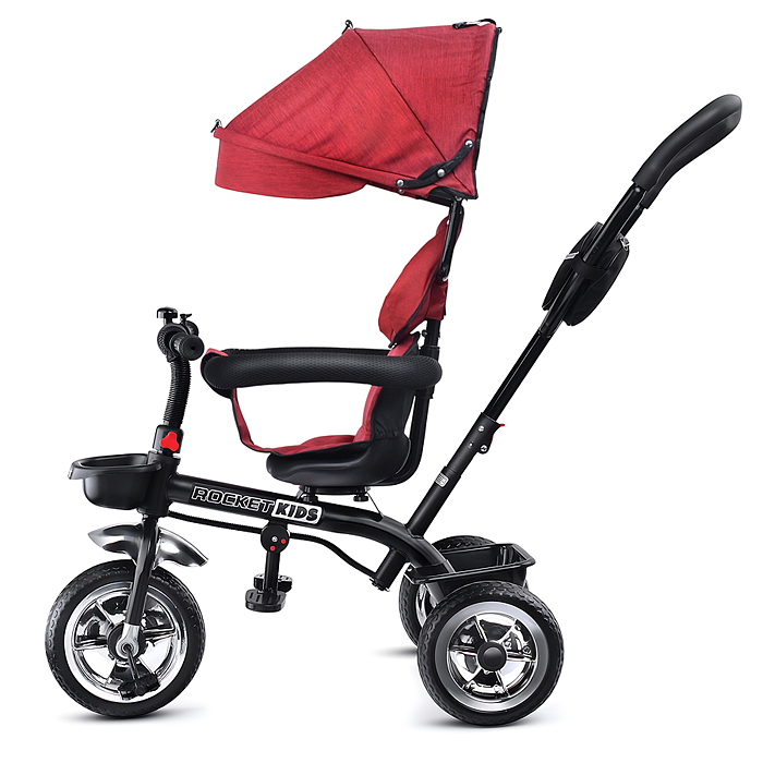 Фото к товару Велосипед 6166FP 3-х колесный, красный Велосипед 6166FP 3-х колесный, красный