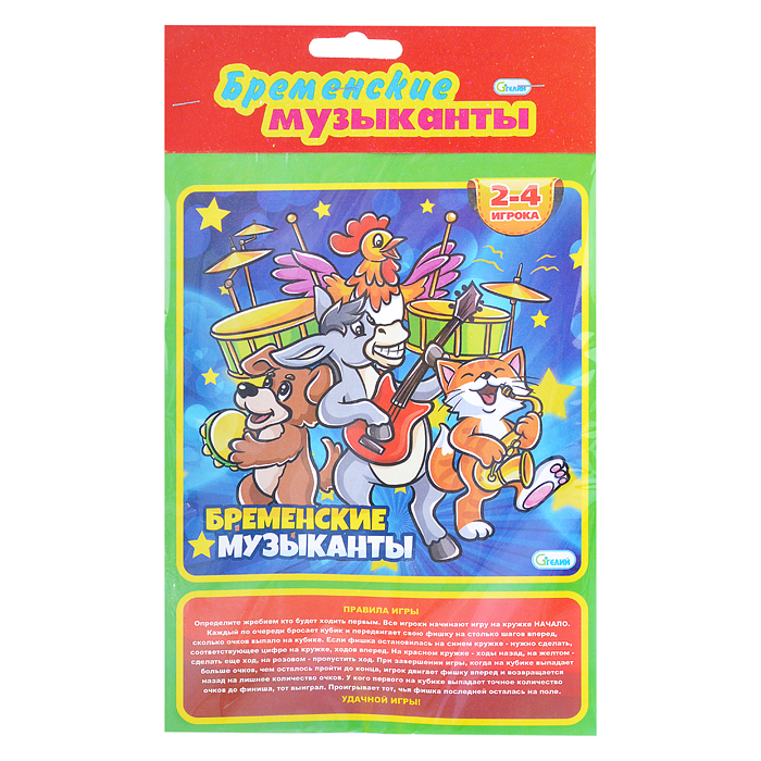 Фото к товару Настольная игра-ходилка "Бременские музыканты" Настольная игра-ходилка "Бременские музыканты"