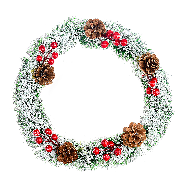 Новогоднее украшение S0939 "Венок" в пакете