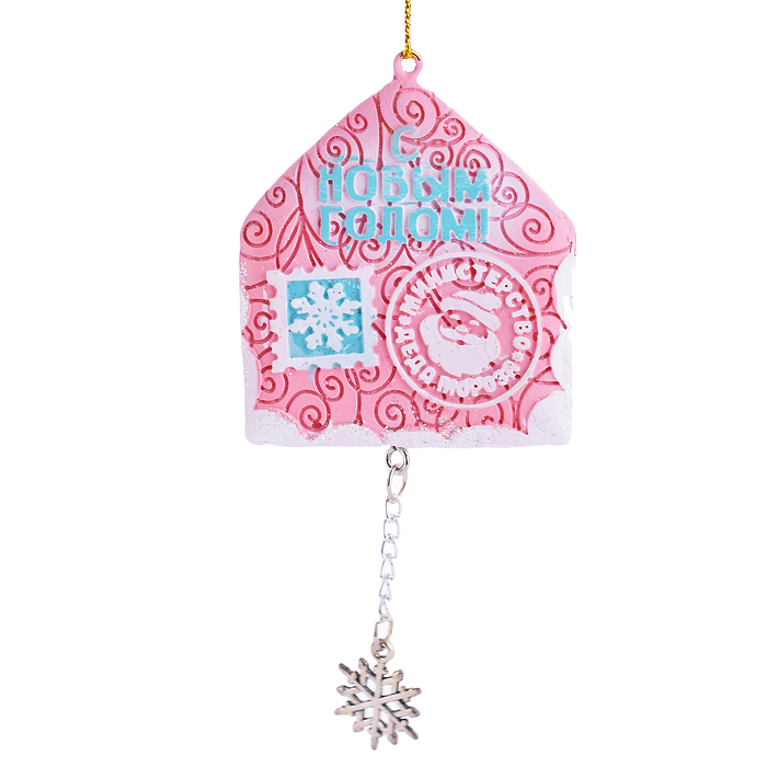 Новогоднее подвесное украшение Заяц в конверте из полирезины 