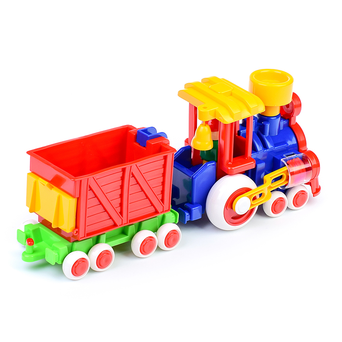 Фото к товару Паровозик Ромашка с 1 вагоном Паровозик Ромашка с 1 вагоном