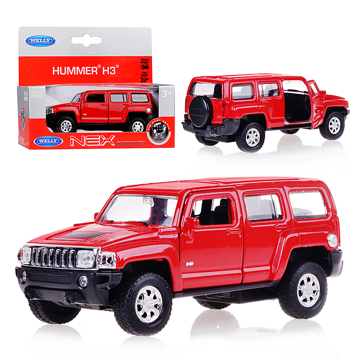 Машинка 1:38 Hummer H3, пруж. мех., цвет в асс.