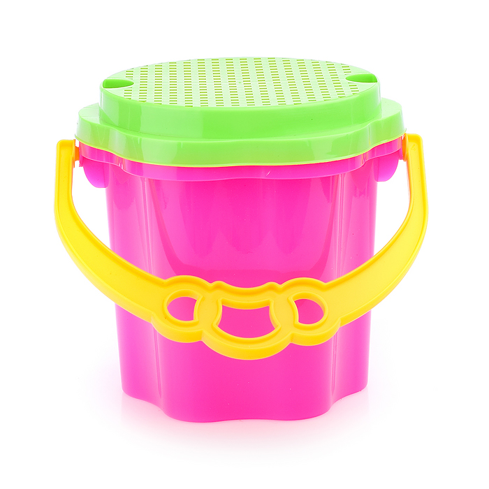 Фото к товару Песочный набор № 109 (ведро-цветок 0,7 л, сито, грабли 20см, совок 21 см, 2 формочки , лейка 0,3 л) Песочный набор № 109 (ведро-цветок 0,7 л, сито, грабли 20см, совок 21 см, 2 формочки , лейка 0,3 л)