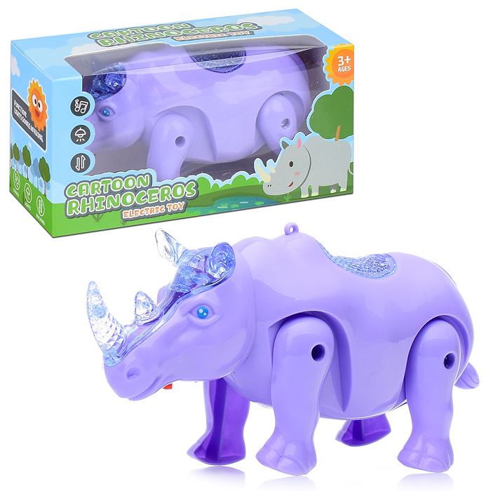 Носорог 880-5 на батарейках, в коробке