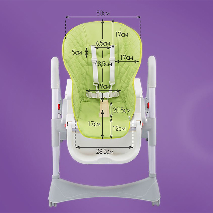 Фото к товару Универсальный чехол для детского стульчика, цв. зелёный Универсальный чехол для детского стульчика, цв. зелёный