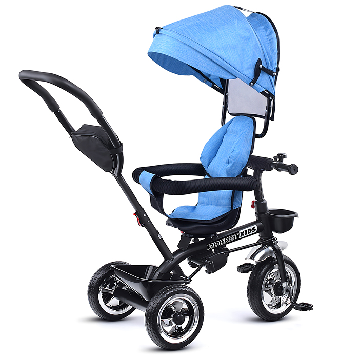 Фото к товару Велосипед 6166FP-1 3-х колесный, синий Велосипед 6166FP-1 3-х колесный, синий