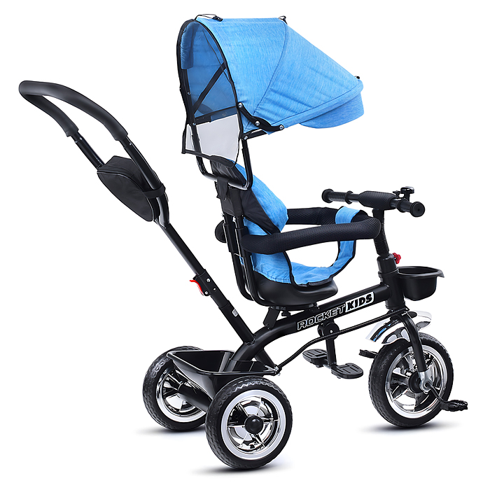 Фото к товару Велосипед 6166FP-1 3-х колесный, синий Велосипед 6166FP-1 3-х колесный, синий