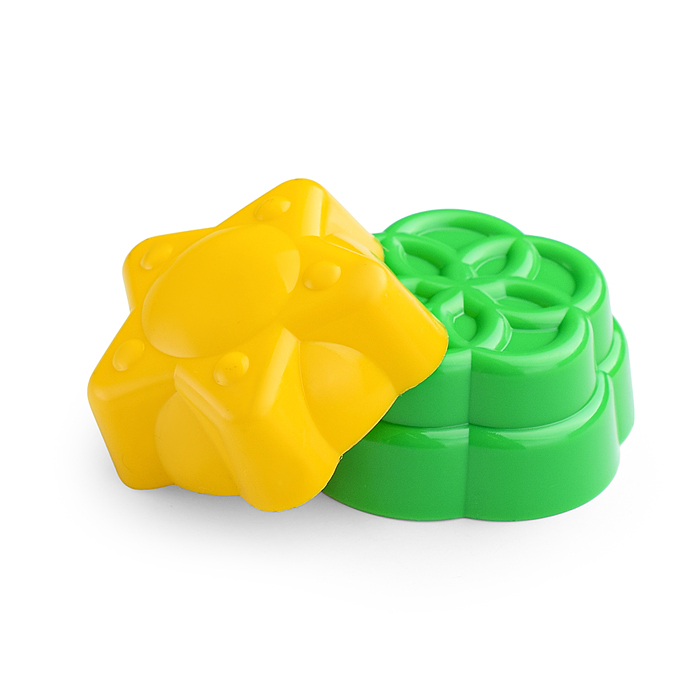 Фото к товару Набор Ведерко+ формочки цветочек и звездочка+совочек Набор Ведерко+ формочки цветочек и звездочка+совочек