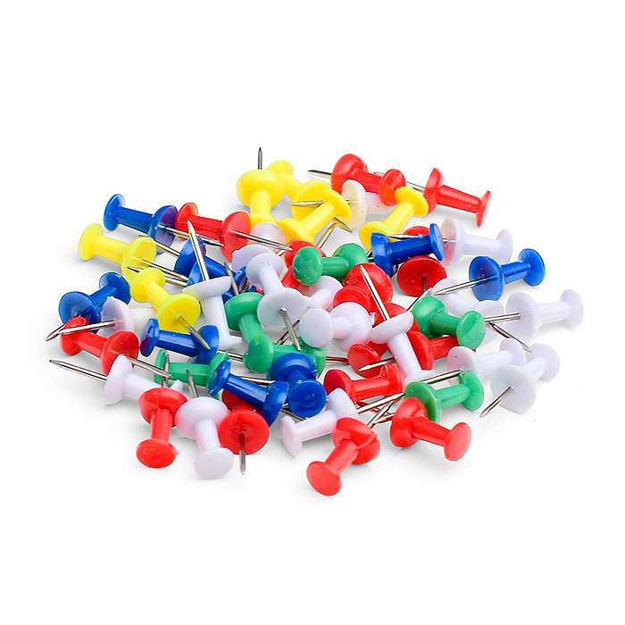 Кнопки силовые цветные (коробка 50 шт.)